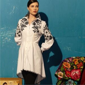 Roja Collection Hand Embroidered Elegant High-Low Asymmetrical Dress